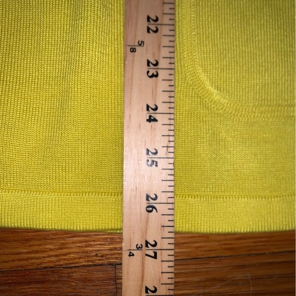 NWT Susan Graver 3X yellow sweater 3/4 sleeves pockets plus size preppy spring - Picture 6 of 9